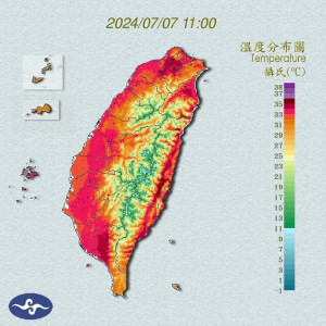 全台熱到紅通通！鄭明典曬一圖：典型熱區一起出現