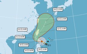 山陀兒增強逼近！ 週二南台強風豪雨來襲  全台防颱戒備升級