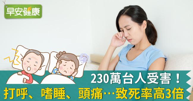 230萬台人受害！打呼、嗜睡、頭痛…致死率高3倍