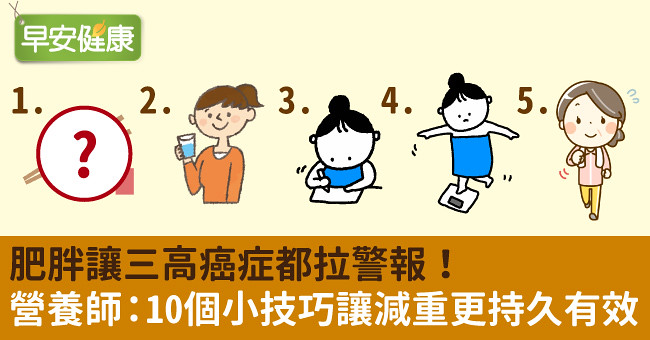 肥胖讓三高癌症都拉警報！營養師：10個小技巧讓減重更持久有效