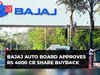 Two-wheeler major Bajaj Auto board approves Rs 4000 cr share buyback