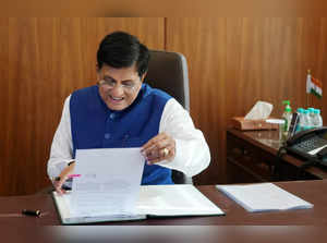 New Delhi: Union Minister of Commerce and Industry Piyush Goyal assumes office, ...