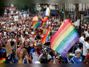 Paris pride march on eve of French elections