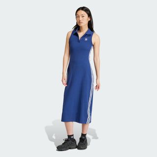 【ADIDAS】RIB DRESS 春夏洋裝 女 藍色-IR6126