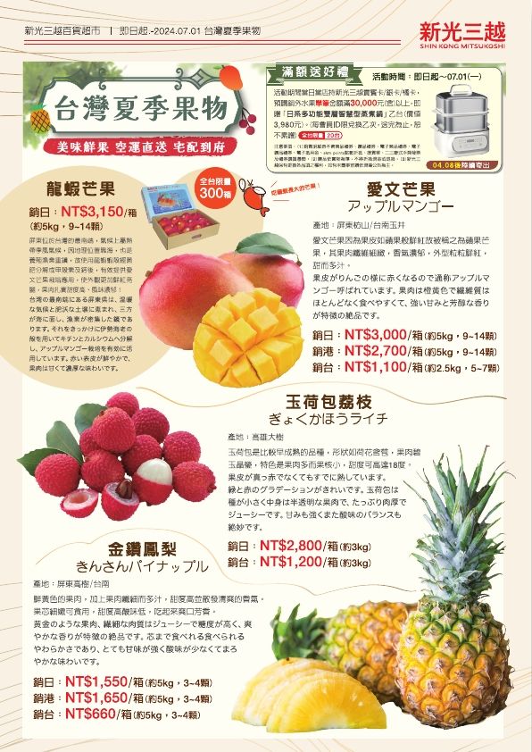 2024超市夏季果物|台北南西店