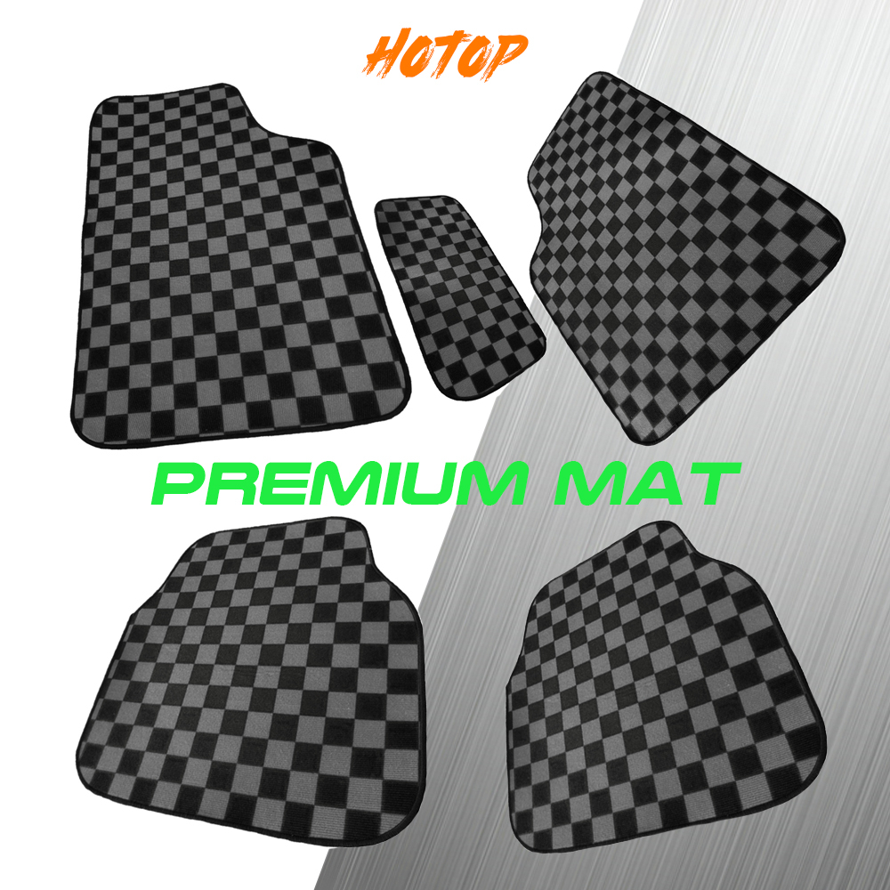 HOTOP Premium Carpet Car Mat Anti-Slip Universal Automotive Floor Mats (5PCS)Thai Car Floor Mat Suitable for 1000 models