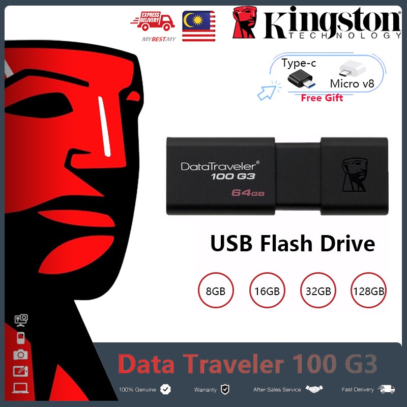 Kington DataTraveler USB Flash Drives 8GB 16GB 32GB 64GB Pen Drive USB 3.0 pendrive high speed PenDrives 128GB DT100G3