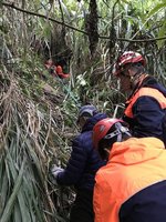 雲林老翁滑落山坡  消防人員入夜前及時成功救援