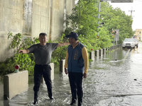 台中海線淹水 蔡其昌勘災協助排除