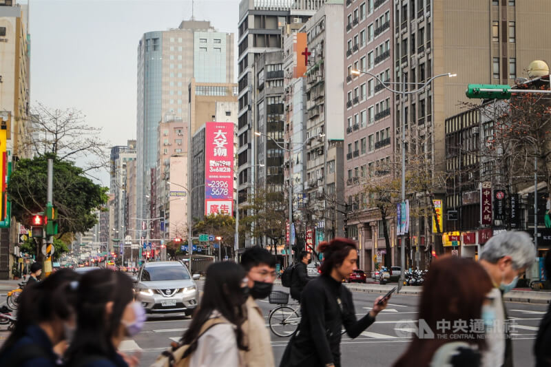 圖為台北市街頭。（中央社檔案照片）