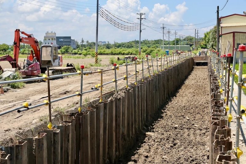 高雄市湖內區大湖地區L幹線雨水下水道及抽水站工程，預計2024年底完工，��改善當地多年積淹水問題。（高雄市水利局提供）中央社記者蔡孟妤傳真  113年6月24日