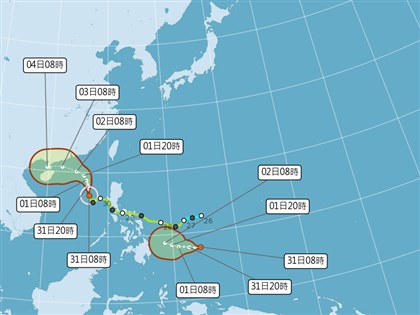 颱風榕樹生成朝菲律賓移動 對台灣無直接影響