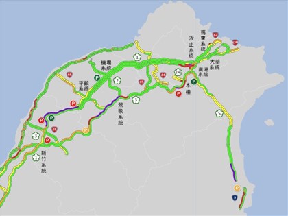 清明連假首日國道一早大塞 多處車速20公里以下