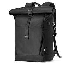 Inateck 25L-30L RollTop Rucksack Herren Damen 17 Zoll Laptop Rucksack Schwarz Fahrradrucksack Tagesrucksack mit separatem S…