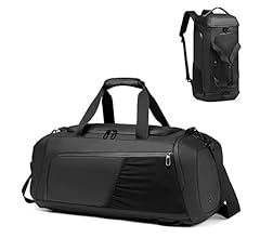 Sporttasche Herren Reisetasche 40L Sporttaschen mit Schuhfach Nassfach Wasserdicht Trainingstasche mit Rucksack Weekender T…