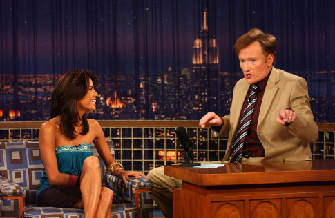 Conan O'Brien and Eva Longoria in Late Night with Conan O'Brien (1993)