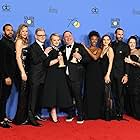 Joseph Fiennes, Elisabeth Moss, Alexis Bledel, Ann Dowd, Warren Littlefield, Bruce Miller, O-T Fagbenle, Max Minghella, Reed Morano, Yvonne Strahovski, Samira Wiley, and Madeline Brewer at an event for The 75th Annual Golden Globe Awards (2018)