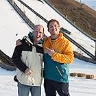 Eddie 'The Eagle' Edwards and Taron Egerton in Eddie the Eagle (2015)