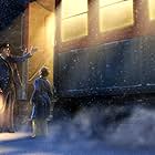 Tom Hanks, Daryl Sabara, and Josh Hutcherson in The Polar Express (2004)