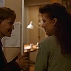 Judy Davis and Mia Farrow in Husbands and Wives (1992)