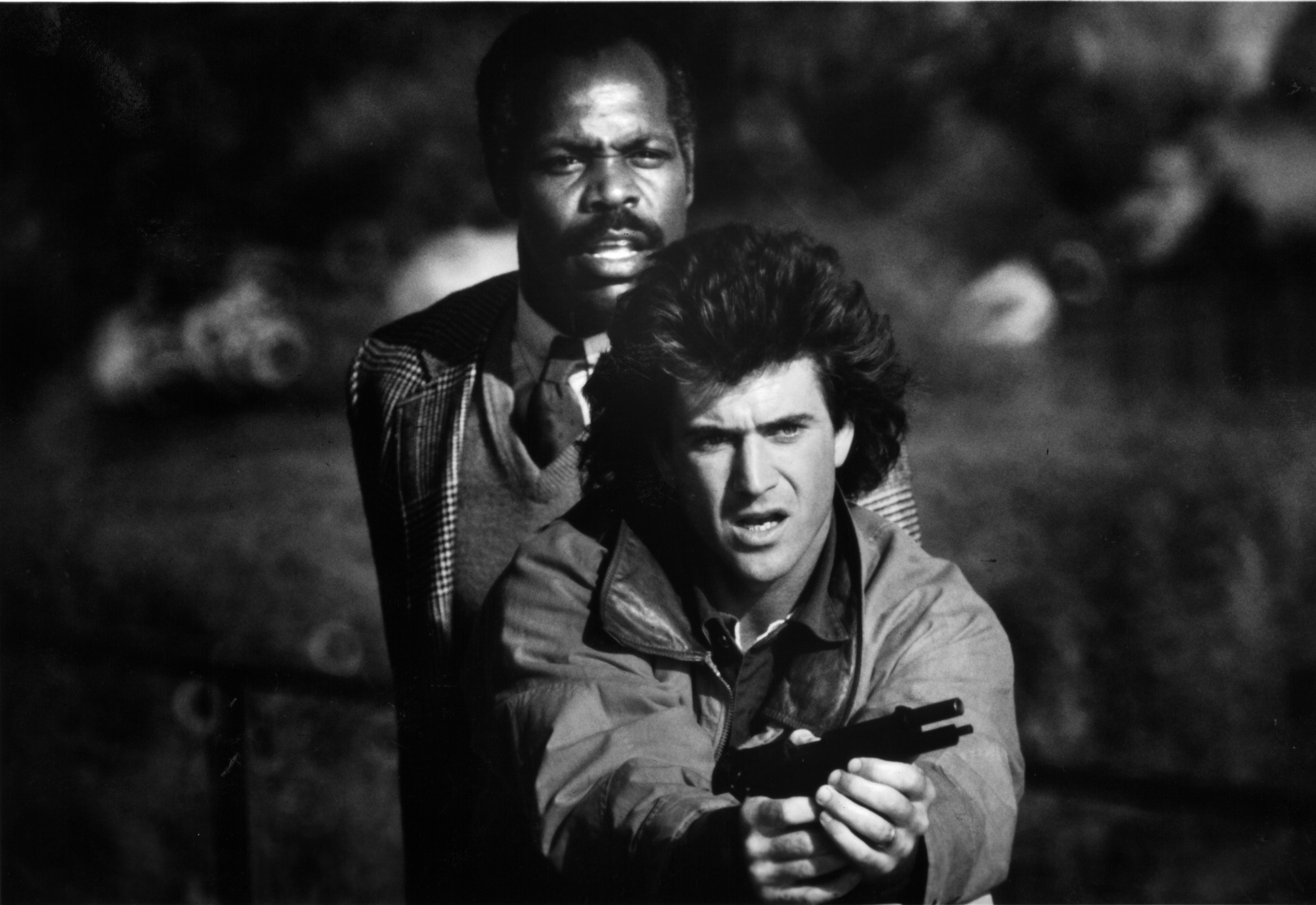 Mel Gibson and Danny Glover in Lethal Weapon (1987)