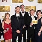 Colin Hanks, John Cameron, Geyer Kosinski, Warren Littlefield, Kim Todd, Noah Hawley, and Allison Tolman at an event for Fargo (2014)