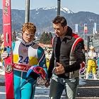 Hugh Jackman and Taron Egerton in Eddie the Eagle (2015)