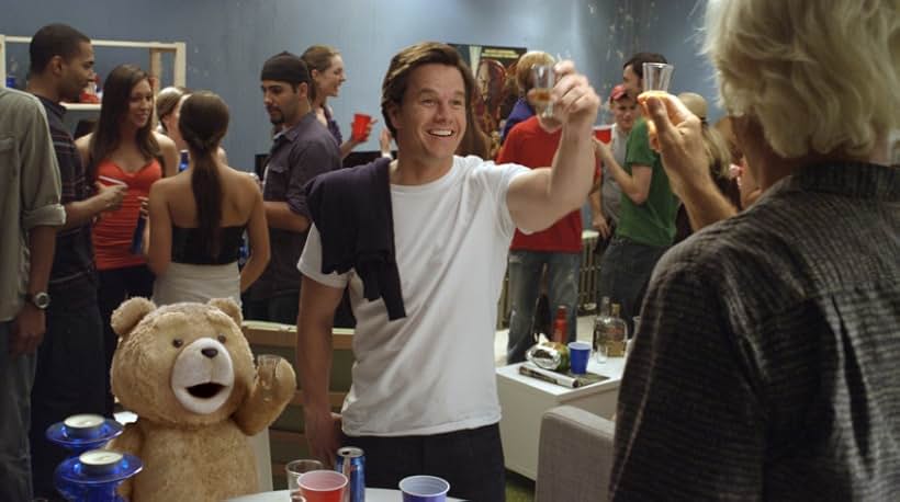 Mark Wahlberg, Sam J. Jones, and Seth MacFarlane in Ted (2012)