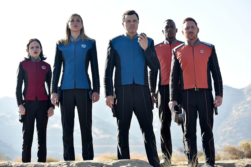 Scott Grimes, Seth MacFarlane, Adrianne Palicki, J. Lee, and Halston Sage in The Orville (2017)