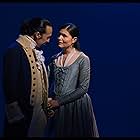 Lin-Manuel Miranda and Phillipa Soo in Hamilton (2020)