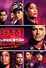 Rob Lowe, Gina Torres, Jim Parrack, Sierra Aylina McClain, Julian Works, Ronen Rubinstein, Brian Michael Smith, Natacha Karam, and Rafael L. Silva in 9-1-1: Lone Star (2020)