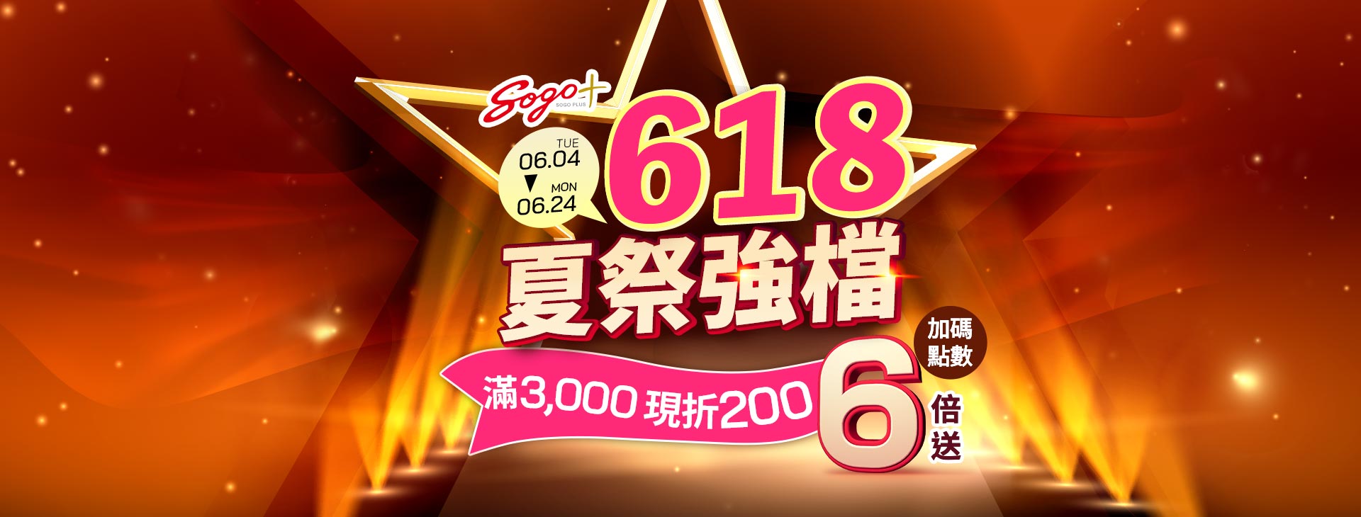 【總首頁】SOGOplus【618夏祭強檔 滿$3,000現折200 加碼點數6倍送】