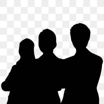 silhouetten van drie kantoormensen, Kantoor Mensen Silhouet, Drie Office Tekens, Creatief Silhouet PNG Afbeelding