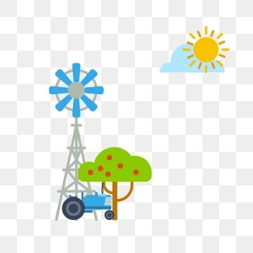 cartoon green windmill illustration, Cartoon Windmill, Eco-friendly Windmill windmill cartoon vector hd png images