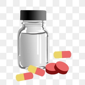 cartoon pill bottle bottle red pill drug, Capsule, Treating pill bottle png image