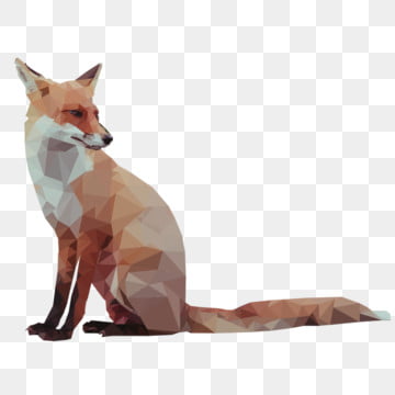 低聚狐狸與透明背景, 狐狸剪貼畫, Fox, 低聚 PNG圖案素材
