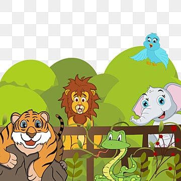 tiger lion zoo illustrazione degli animali, Clipart Di Zoo, Scimmia, Leone PNG e PSD