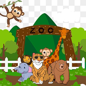 illustrazione degli animali dello zoo, Clipart Di Zoo, Zoo, Illustrazione PNG e PSD