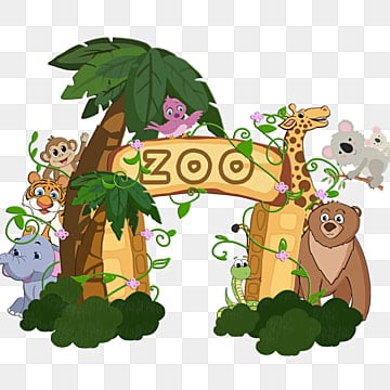 disegno di la porta dello zoo e gli animali, Disegno Di Animali, Disegno Della Porta, Disegno Dello Zoo PNG e PSD