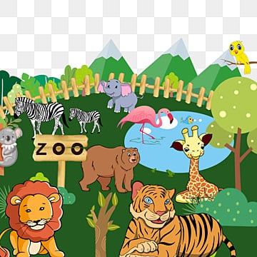 zoo leone tigre gru dalla corona rossa animale, Clipart Di Zoo, Zebra, Uccellino PNG e PSD