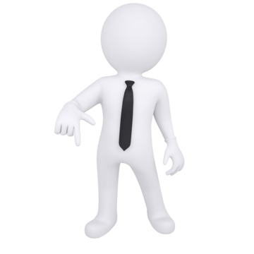 3d white man points a finger down proposal photo png, Large-headed, Finger, Stand PNG Image and Clipart