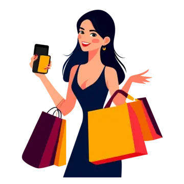 women with shoping bag, Women Shoping, Girl Shoping, Girl With Shoping Bag PNG Image and Clipart