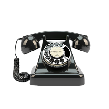 realistic black phone isolated on white, Old Telephone, Old Phone, Hand Set PNG Image and Clipart