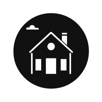 on a black background is a home icon vector, A Simplistic Black Icon Of Home Home On A White Background, No Shadows, Small Centered In Frame PNG and Vector