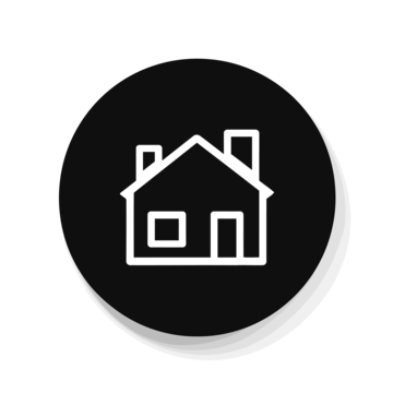 home icon in a black circle vector, A Simplistic Black Icon Of Home Activation On A White Background, No Shadows, Small Centered In Frame PNG and Vector