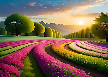 natur hintergrund sonnenuntergang wallpaer mit wunderschönen blumenfarmen, Sonnenuntergang, Natur, Hintergrund Hintergrundbild