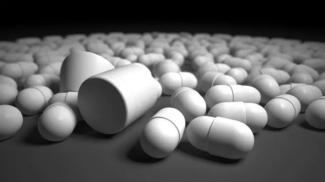 scattering of white pills on a black background, 3d Rendering Of White Pills With Shadows, Hd Photography Photo, Pill Background image