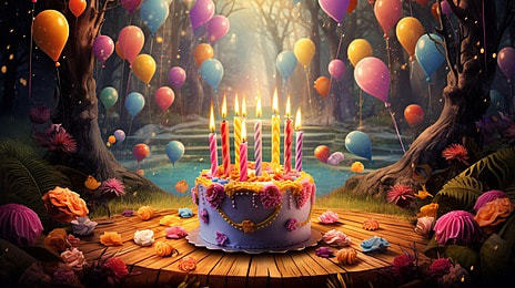 happy birthday background, Balloons, Candelas, Happy Background image