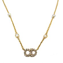 Christian Dior 迪奧 項鍊 Stone Necklace pendant 鍍金 日本現貨 包郵包稅 9.5成新【BRAND OFF】
