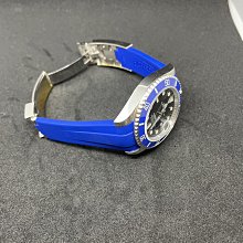 rolex 安裝照  21mm 專用 沿用原廠錶扣 橡膠錶帶 星巴克綠 41mm 黑水鬼